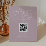 Elegant Charm Pink QR Code Honeymoon Fund Sign<br><div class="desc">This elegant charm pink QR code honeymoon fund sign is perfect for a simple wedding or bridal shower. The modern minimalist design features timeless dusty rose pink and romantic calligraphy with bohemian fairytale style, perfect for a spring or summer garden wedding. Personalize your honeymoon registry QR code sign with your...</div>