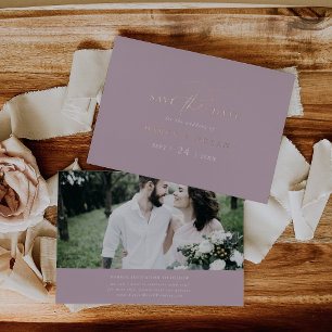 Elegant Charm Pink Rose Gold Foil Save the Date Invitation