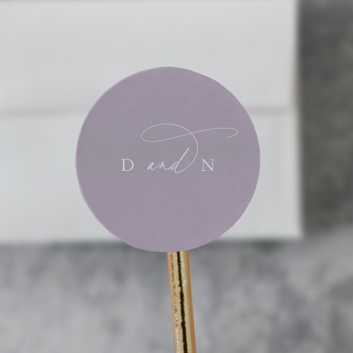 Elegant Charm Purple Wedding Envelope Seal Sticker