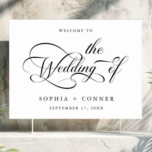 Elegant Charm Script Wedding Welcome Foam Board (Creator Uploaded)