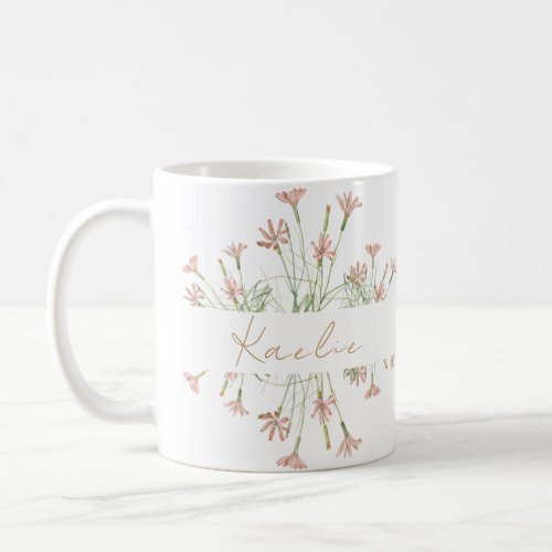 Elegant Charm Wild Flower Wedding  Coffee Mug