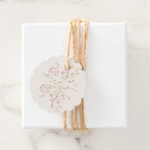 Elegant Charm Wild Flower Wedding  Favor Tags