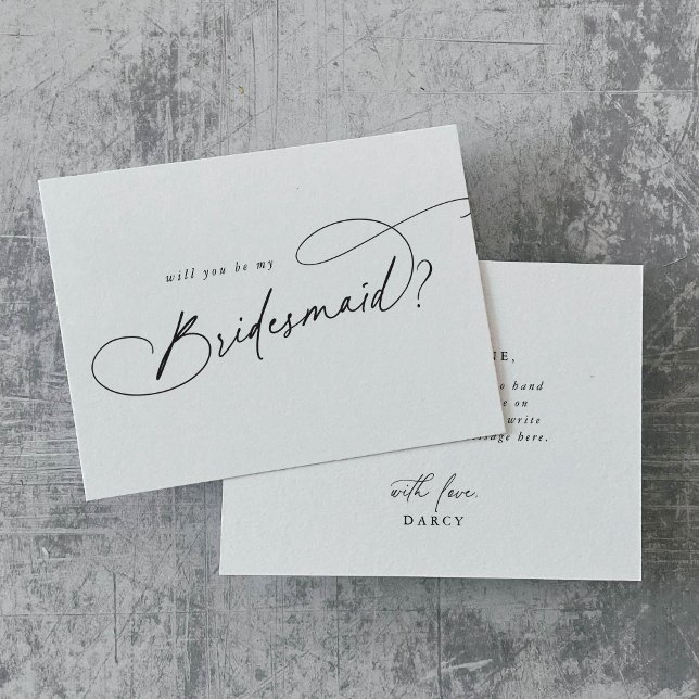 Elegant Charm Will You Be My Bridesmaid Card (Creator Uploaded)