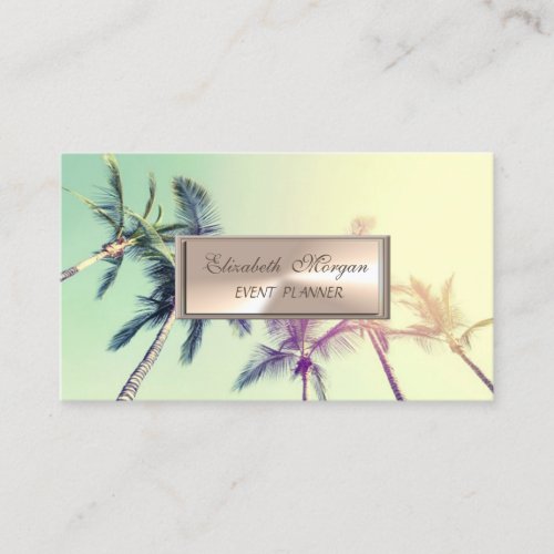 Elegant Charming Professional  Palm Tree Business Card