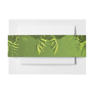 Elegant Chartreuse Green Invitation Belly Band