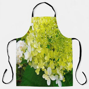 Elegant Chartreuse Green Limelight Hydrangea Apron