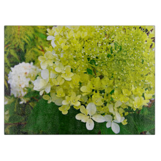 Elegant Chartreuse Green Limelight Hydrangea Cutting Board