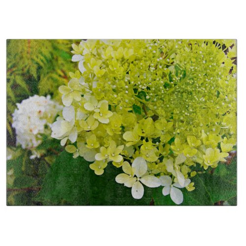 Elegant Chartreuse Green Limelight Hydrangea Cutting Board