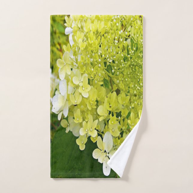 Elegant Chartreuse Green Limelight Hydrangea Hand Towel (Hand Towel)