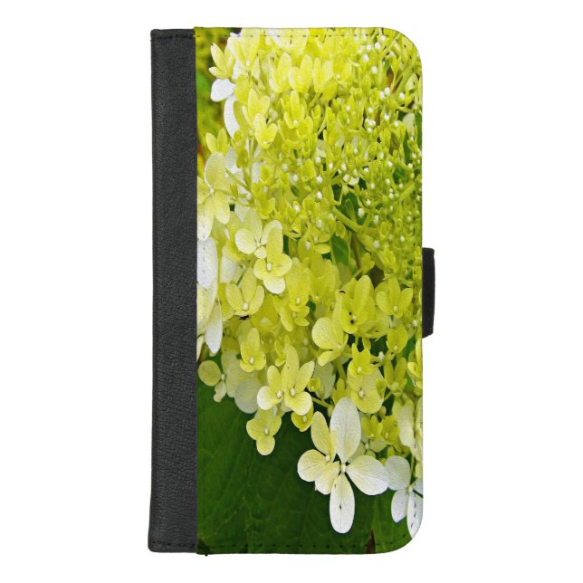 Elegant Chartreuse Green Limelight Hydrangea iPhone Wallet Case (Front)