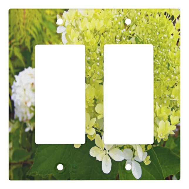 Elegant Chartreuse Green Limelight Hydrangea Light Switch Cover (Front)