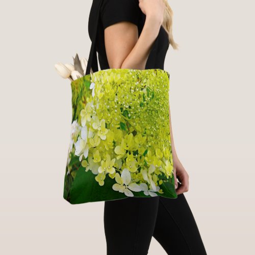Elegant Chartreuse Green Limelight Hydrangea Tote Bag