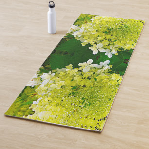 Elegant Chartreuse Green Limelight Hydrangea Yoga Mat