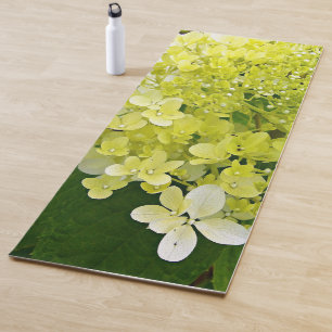 Elegant Chartreuse Green Limelight Hydrangea Yoga Mat