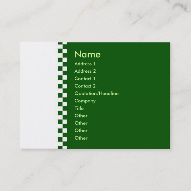 Elegant Checker Profile Card (Front)