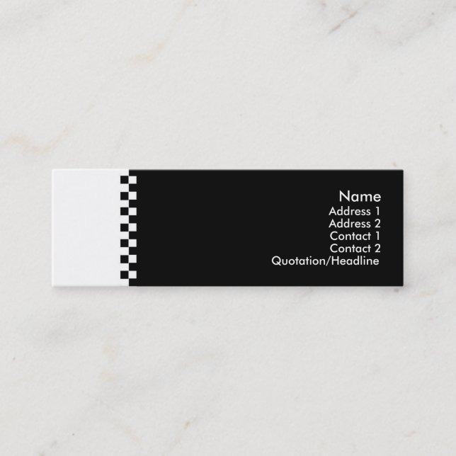 Elegant Checker Profile Card (Front)