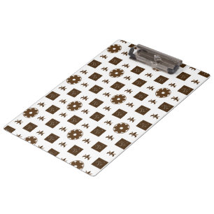 Elegant Checkered Design Clipboard