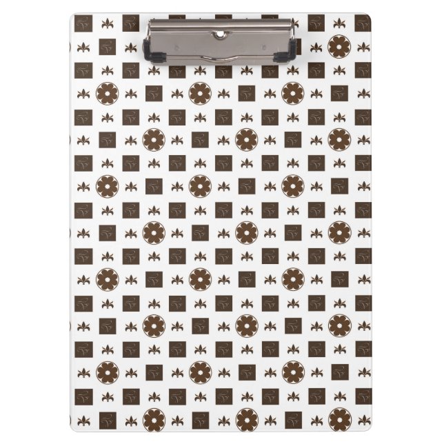 Elegant Checkered Pattern Clipboard (Front)