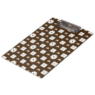 Elegant Checkered Pattern Design Clipboard