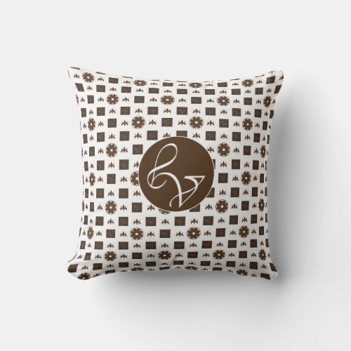 Elegant Checkered Pattern  Throw Pillow