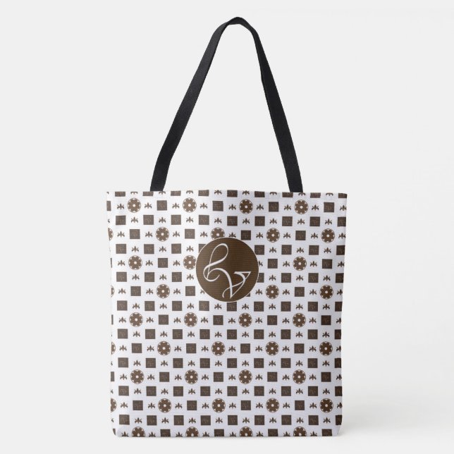 Elegant Checkered Pattern  Tote Bag (Front)