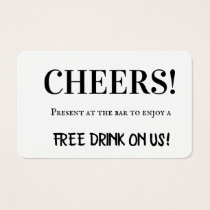 Elegant Cheer Corporate Editable Free Drink Ticket