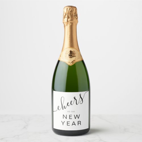 Elegant Cheers New Years Eve Party Sparkling Wine Label