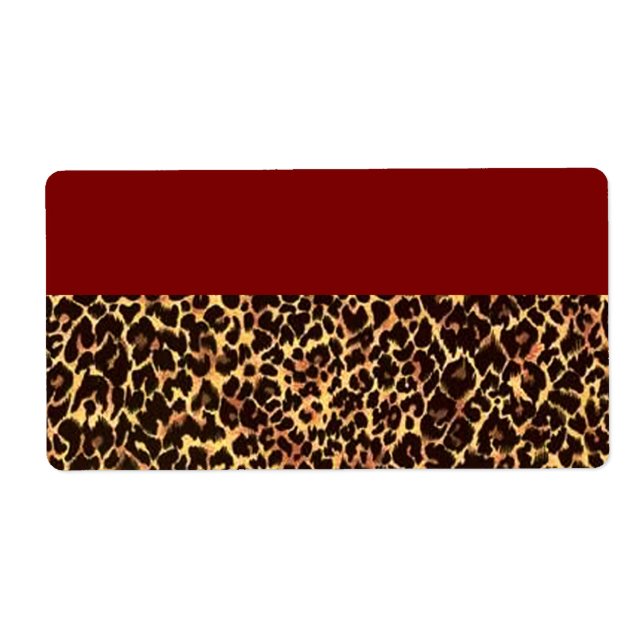 Elegant Cheetah Pattern Label (Front)
