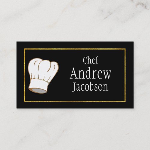 Elegant Chef Hat Business Card