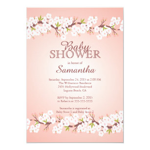 Cherry Blossom Baby Shower Invitations 7