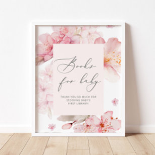 Elegant Cherry blossom Books for baby Poster
