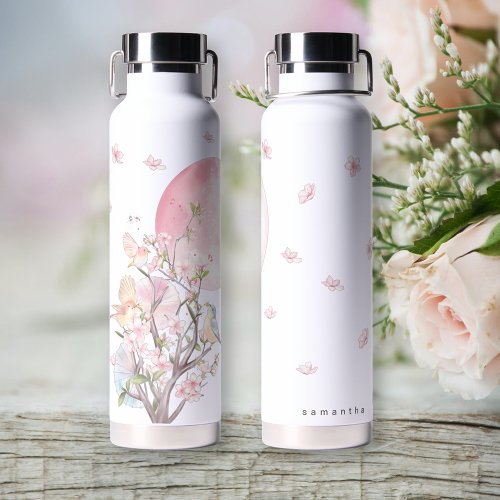 Elegant Cherry Blossom Bridal Shower Water Bottle