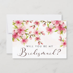 Elegant Cherry Blossom Bridesmaid Proposal