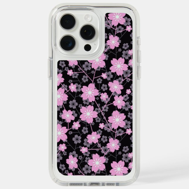 Elegant Cherry Blossom cute pink floral pattern Speck iPhone Case (Front (White Titanium))