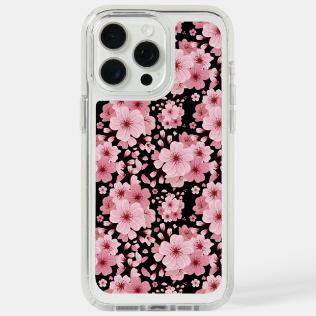 Elegant Cherry Blossom cute pink floral pattern Speck iPhone Case (Front (White Titanium))
