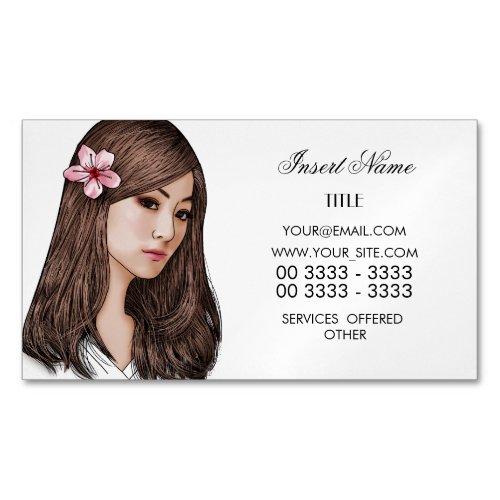 Elegant Cherry Blossom Magnetic Business Card