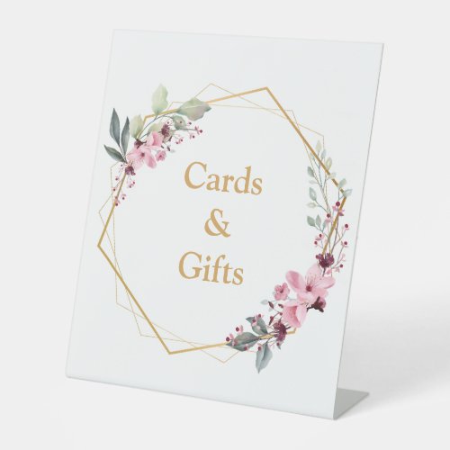 Elegant Cherry Blossom Party Cards and Gifts Sign