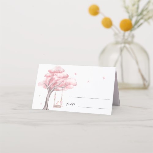 Elegant Cherry Blossom Sakura Wedding  Place Card