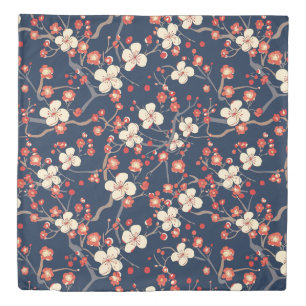 Elegant Cherry Blossom Seamless Pattern (10) Duvet Cover