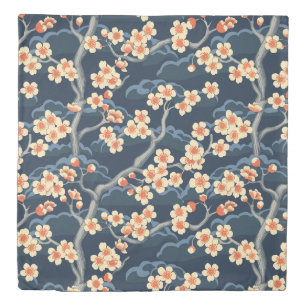 Elegant Cherry Blossom Seamless Pattern (11) Duvet Cover
