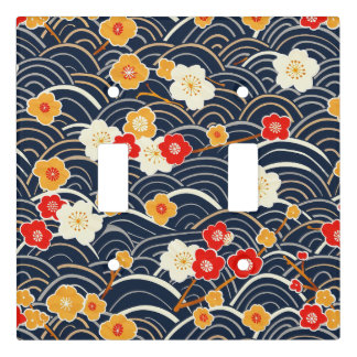 Elegant Cherry Blossom Seamless Pattern (12) Light Switch Cover