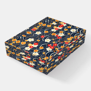 Elegant Cherry Blossom Seamless Pattern (12) Paperweight