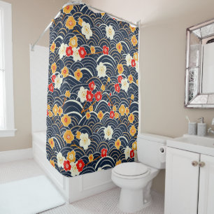 Elegant Cherry Blossom Seamless Pattern (12) Shower Curtain