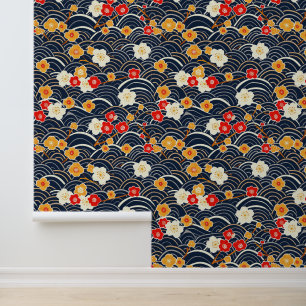 Elegant Cherry Blossom Seamless Pattern (12) Wallpaper