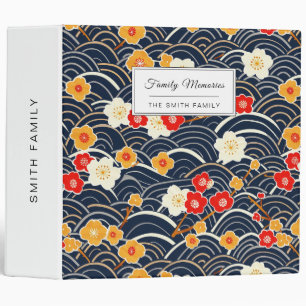 Elegant Cherry Blossom Seamless Pattern (13) 3 Ring Binder