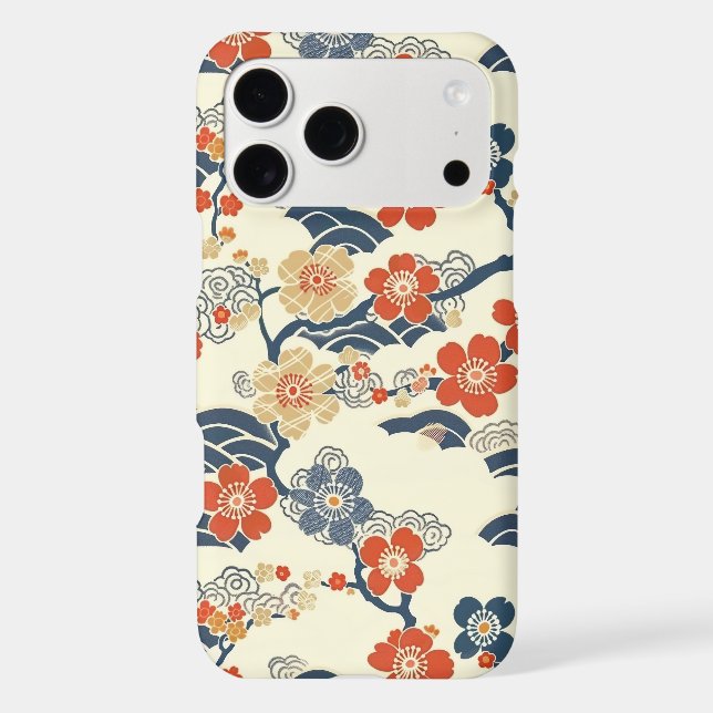 Elegant Cherry Blossom Seamless Pattern (14) iPhone Case (Back)