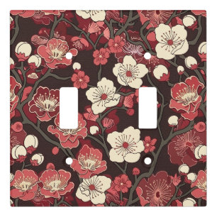 Elegant Cherry Blossom Seamless Pattern (16) Light Switch Cover