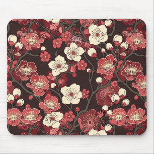 Elegant Cherry Blossom Seamless Pattern (16) Mouse Pad