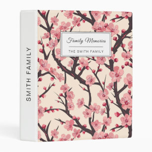 Elegant Cherry Blossom Seamless Pattern (1) Mini Binder
