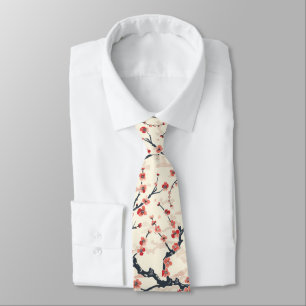 Elegant Cherry Blossom Seamless Pattern (5) Neck Tie